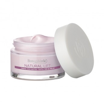 Natural Lift - Éjszakai arckrém -első ránok -  Argireline®, Pluridefence® és áfonya kivonattal (50 ml) - minden bőrtípusra - 30 év felett - Ránctalanító