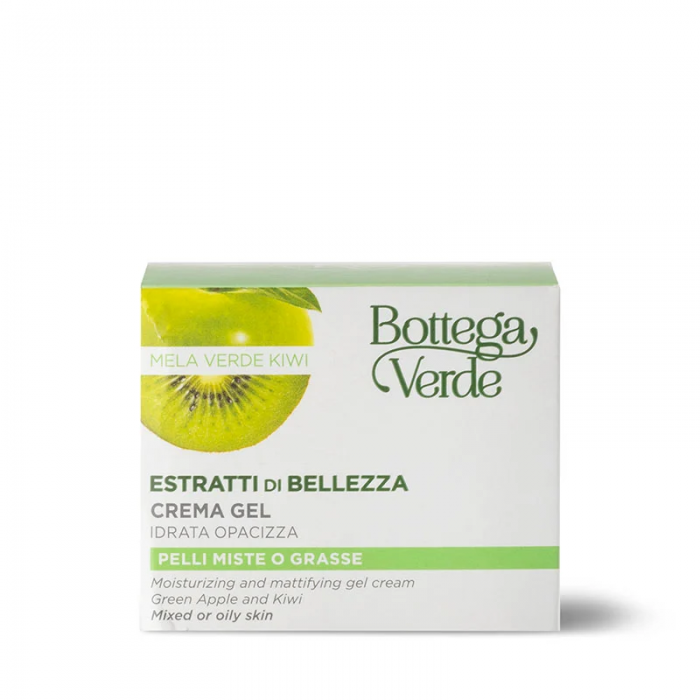 Estratti di bellezza - Gél krém - Zöld alma és Kivi - hidratál és mattít - Vegyes vagy zsíros bőrre (50 ml)