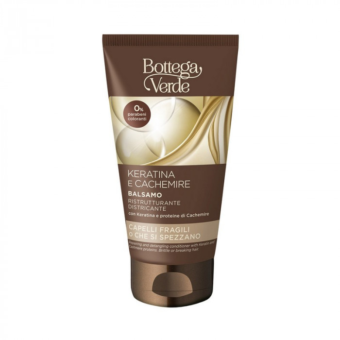 Keratina e Cachemire - Kifésülést segítő kondicionáló - keratinnal és kasmír proteinnel (150 ml) - törékeny és töredező haj