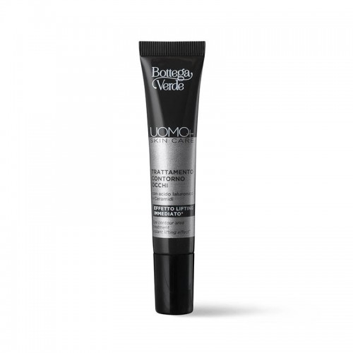 UOMO+ skincare - Szemkontúr kezelés férfiaknak - azonnali lifting hatás* - hialuronsavval és ceramidokkal (15 ml)