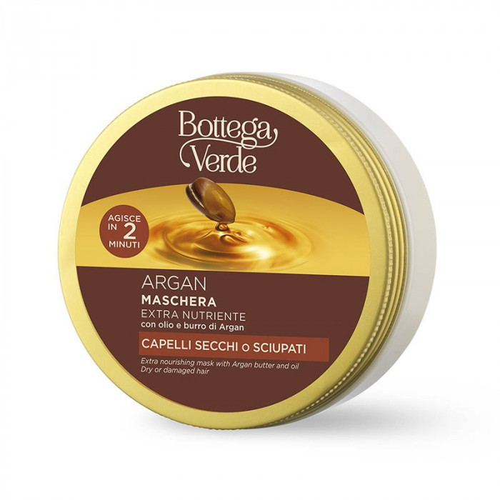 Argan - Extra tápláló maszk - argán vajjal és olajjal (200 ml) - 2 perc alatt hat - száraz vagy sérült hajra