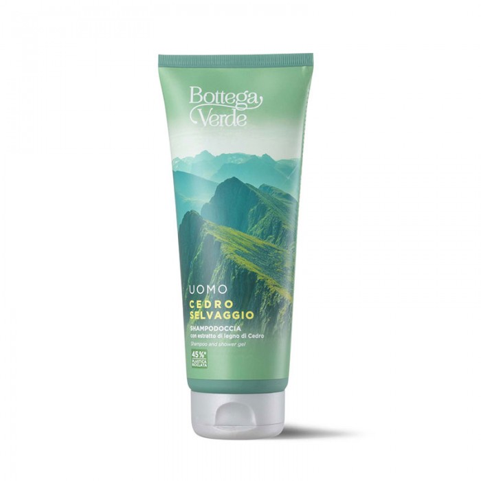 UOMO - CEDRO SELVAGGIO - Tusfürdő és sampon cédrusfa kivonattal (200 ml)