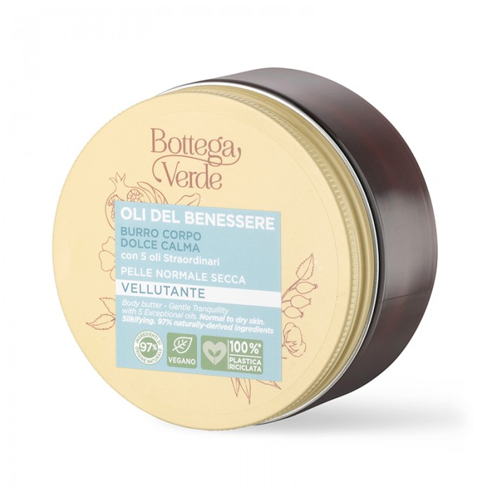 Oli del benessere - Selymesítő testvaj - gyengéd nyugalom - 5 kivételes olajjal (150 ml) - normál és száraz bőrre