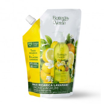 Limone e Agrumi - Maxi folyékony szappan utántöltő szicíliai citrom kivonattal (750 ml)