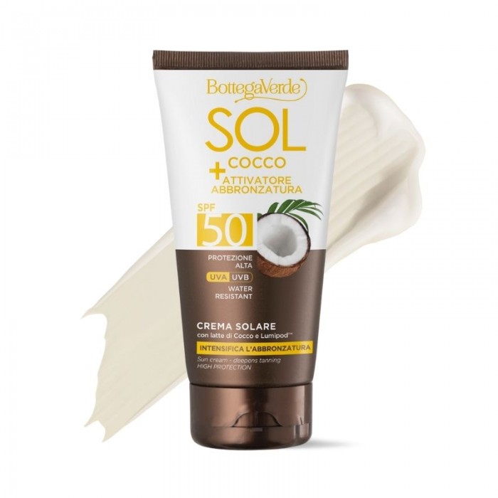 SOL Cocco - Barnulást segítő napozókrém - Magas védelem SPF50