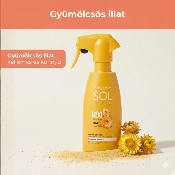 SOL HELICHRYSUM - SUN SPRAY - MAGAS VÉDELEM SPF50 - VÍZÁLLÓ 